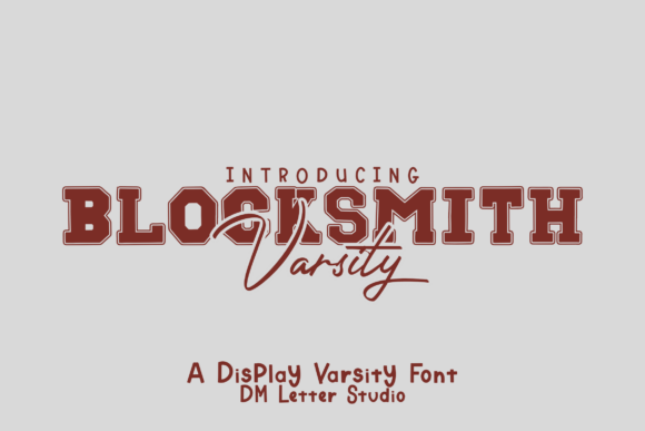 Blocksmith Varsity: The Bold Athletic Typeface for Dynamic Design Projects