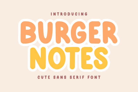 Burger Notes Font: A Playful Choice for Creative Projects