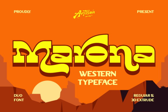 Marona: The Western-Inspired Typeface Redefining Bold Design in Modern Creativity