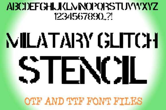 Military Glitch Stencil: Tactical Typography for the Digital Battlefield