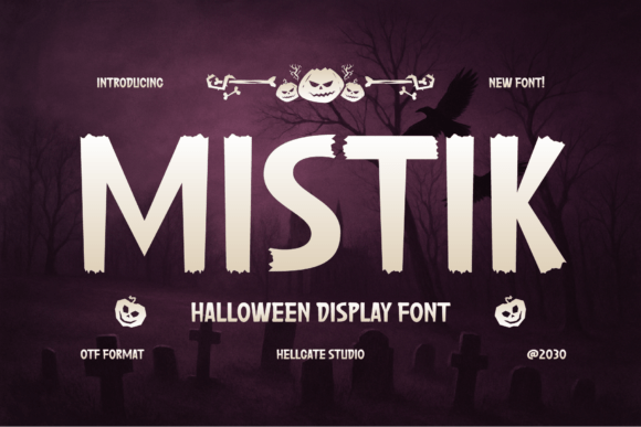Mistik: Elevating Halloween Typography with Customizable Display Fonts