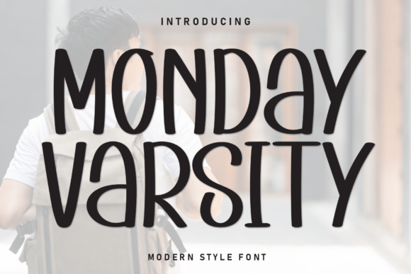 Monday Varsity: A Modern Display Font for Versatile Design