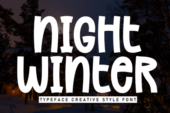Night Winter: A Bold, Quirky Font for Creative Winter Designs