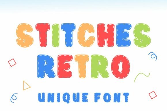 Stitches Retro: A Playful Font with Handmade Charm