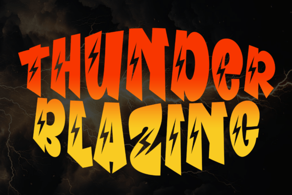 Thunder Blazing: A Bold Font for Creative Expression
