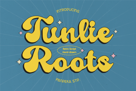 Tunlie Roots: A Retro Handcrafted Font for Creative Branding and Design Workflows
